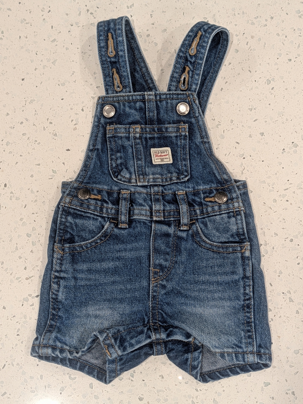Old Navy Denim Shortall Overalls in Blue